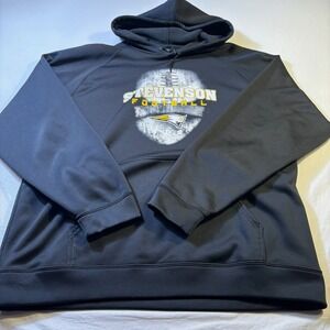 Charles River Apparel Stevenson Football Hoodie Sweatshirt Pullover Black XL